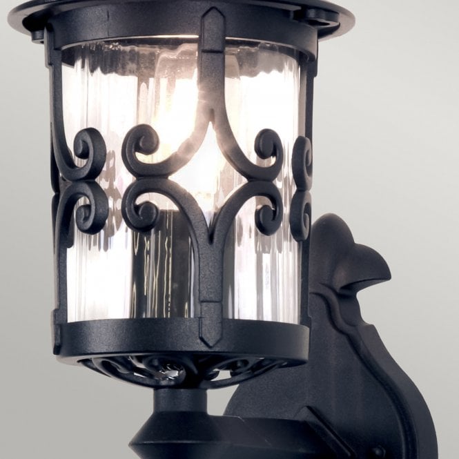 Hereford Wall Up Lantern in a black finish
