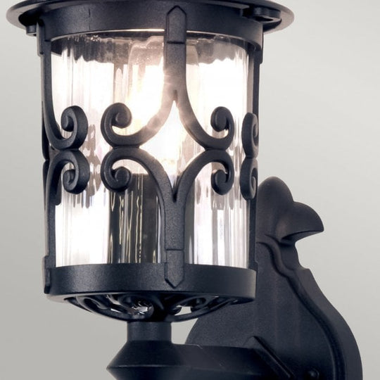 Hereford Wall Up Lantern in a black finish