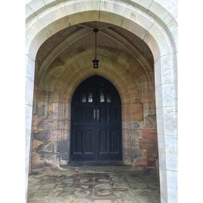 Hereford Porch Chain Lantern in a black finish