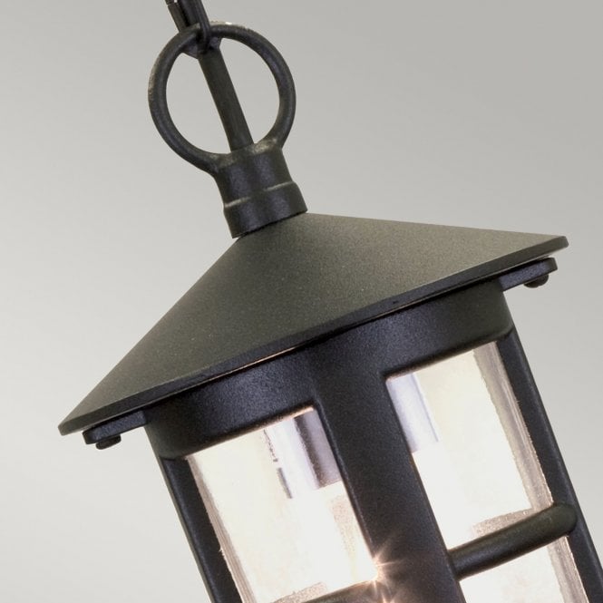 Hereford Porch Chain Lantern in a black finish