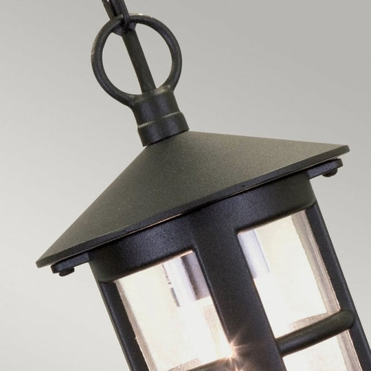 Hereford Porch Chain Lantern in a black finish