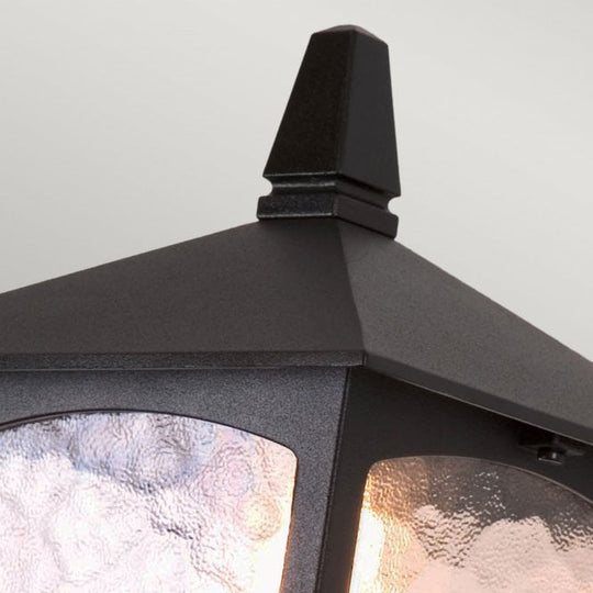York Up Lantern with a black finish