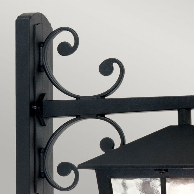 Hereford Grande Wall Up Lantern in a black finish