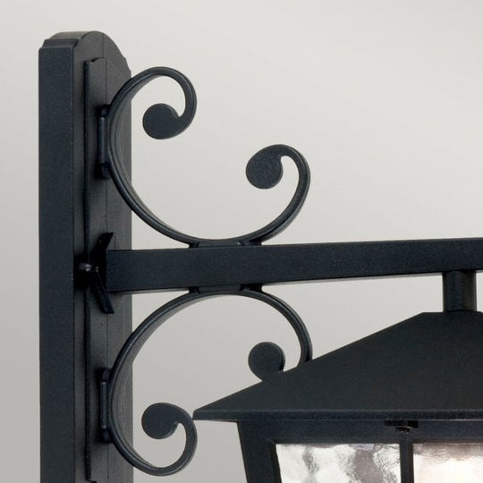 Hereford Grande Wall Up Lantern in a black finish