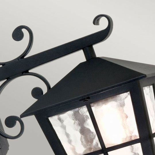 Hereford Grande Wall Up Lantern in a black finish