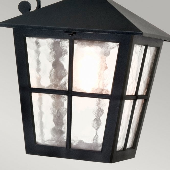 Hereford Grande Wall Up Lantern in a black finish