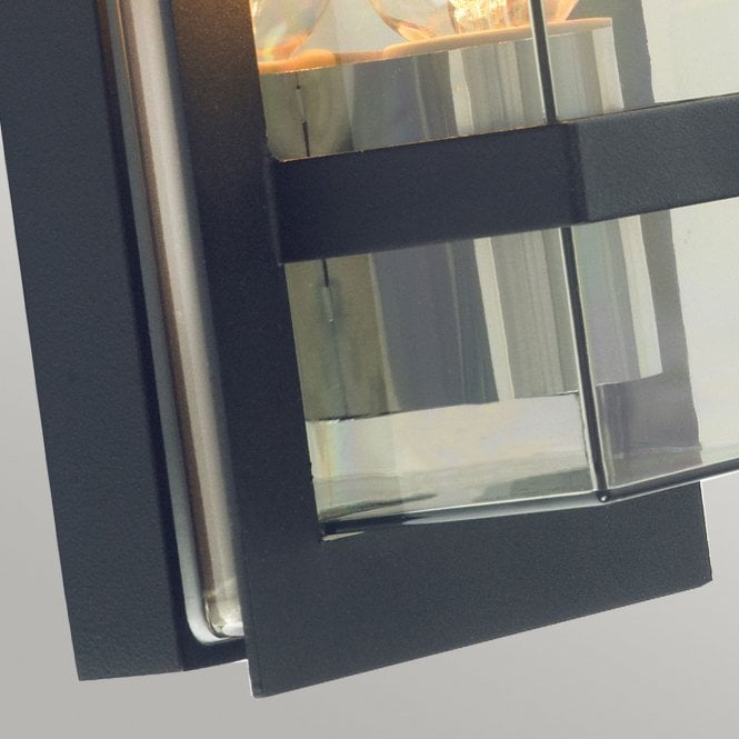 Boden E27 Wall Light Black with clear diffuser