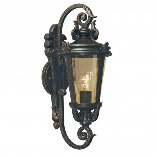 Baltimore Wall Lantern Medium in a weathered bronze finish