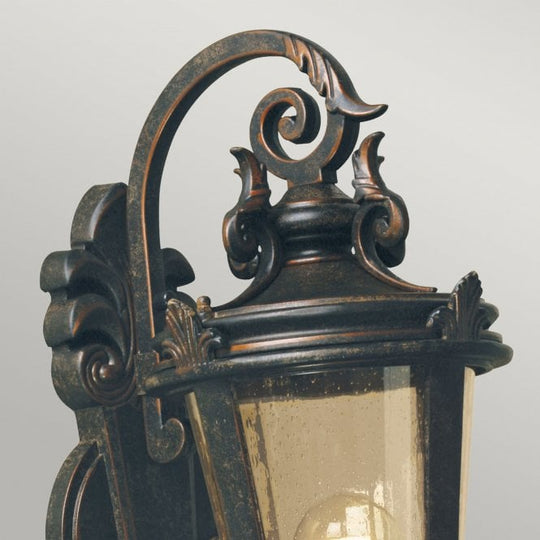 Baltimore Wall Lantern Medium in a weathered bronze finish