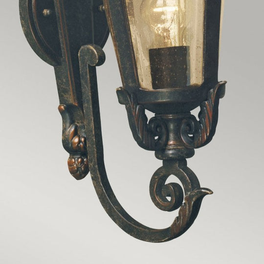 Baltimore Wall Lantern Medium in a weathered bronze finish
