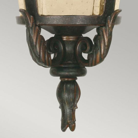 Baltimore Chain Lantern Large in a weathered bronze finish