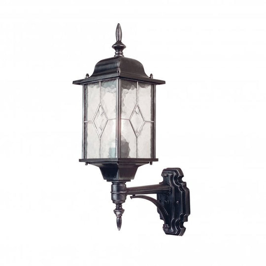 Wexford Up Wall Lantern with black/ silver finish