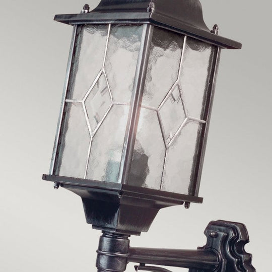 Wexford Up Wall Lantern with black/ silver finish