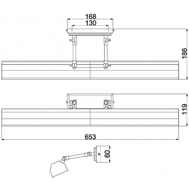 Chawton 4 Light Large Picture Light In Black Finish