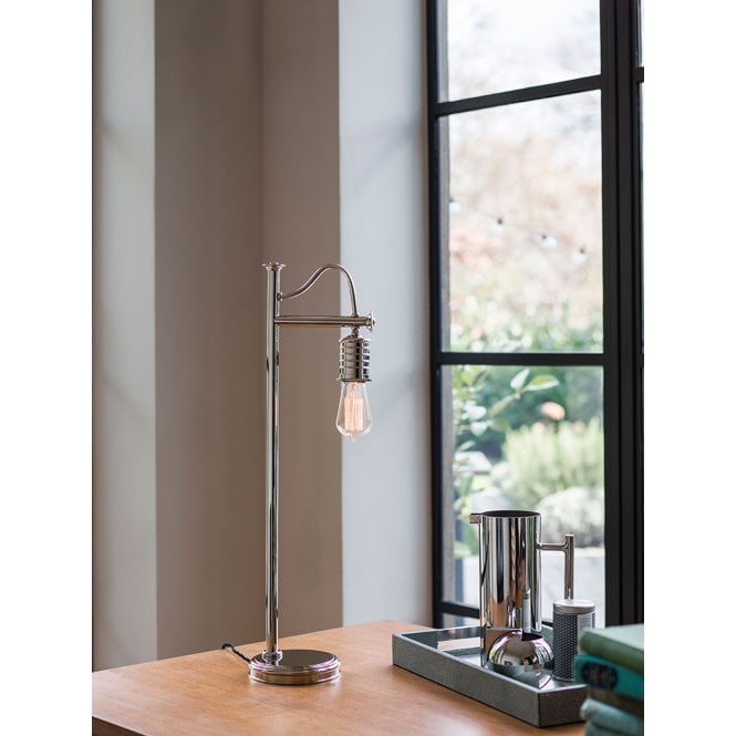 Douille Table Lamp In Polished Nickel Finish