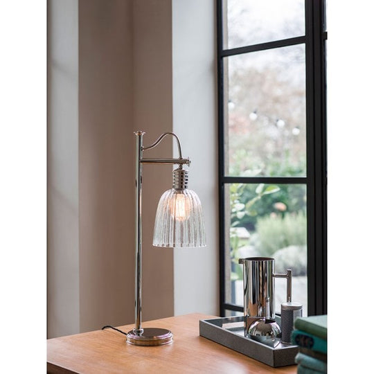 Douille Table Lamp In Polished Nickel Finish