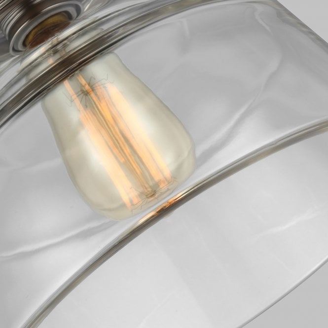 Baskin 1 Light Pendant In Polished Nickel Finish