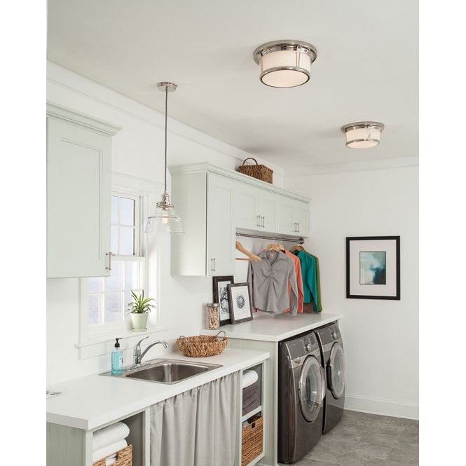 Baskin 1 Light Pendant In Polished Nickel Finish