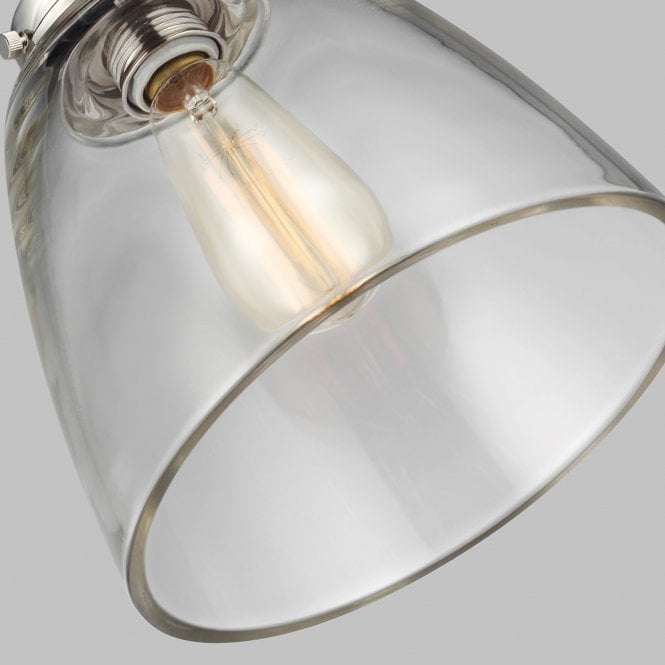 Baskin 1 Light Pendant In Polished Nickel Finish