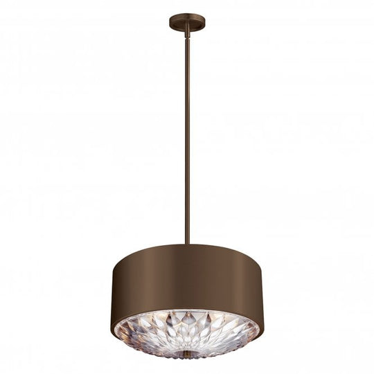 Botanic 4 Light Pendant In Dark Aged Brass Finish