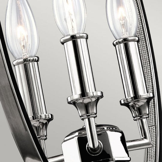 Corinne 3 Light Medium Pendant In Polished Nickel Finish