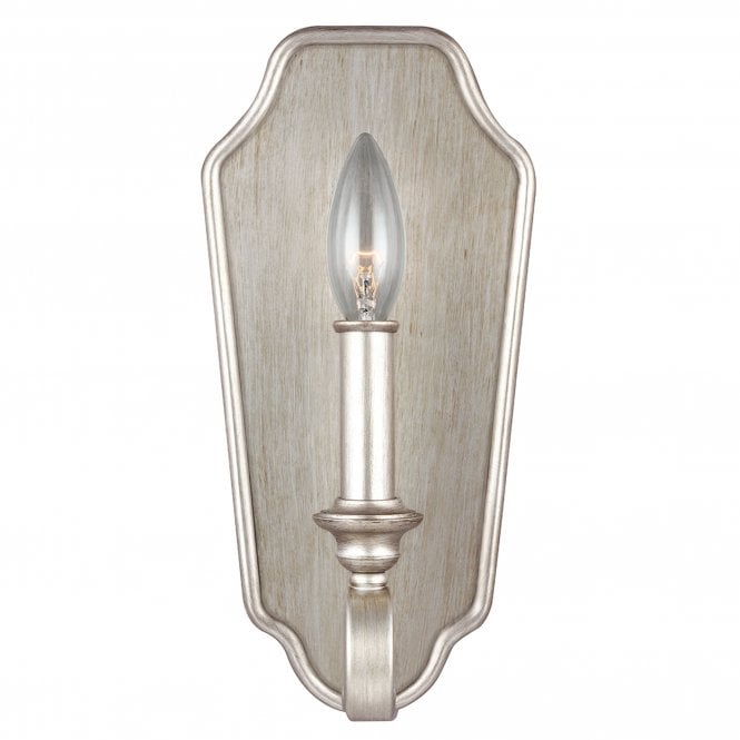 Dewitt 1 Light Wall Light In Sunrise Silver Finish