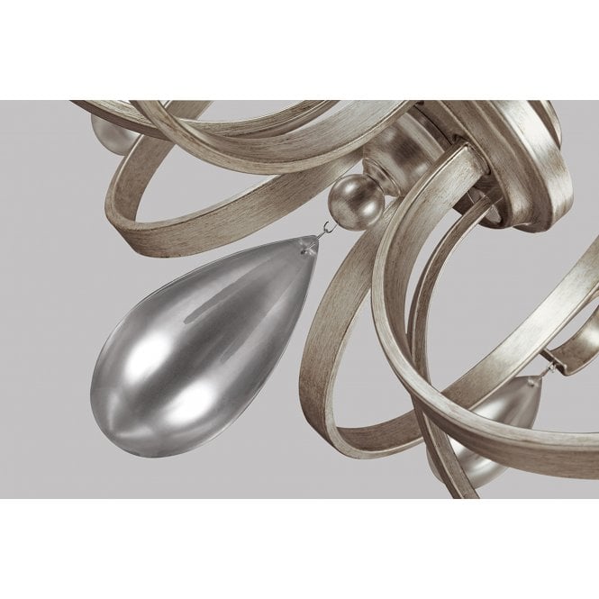 Dewitt 9 Light Chandelier In Sunrise Silver Finish