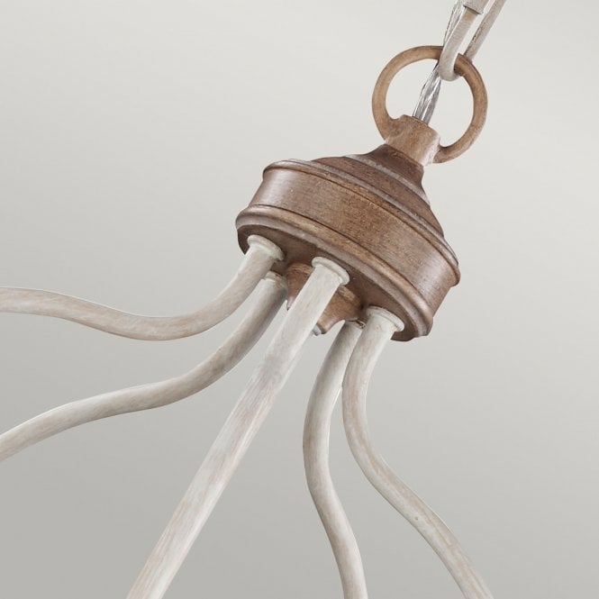 Hartsville 5 Light Chandelier In Chalk Washed / Beachwood Finish