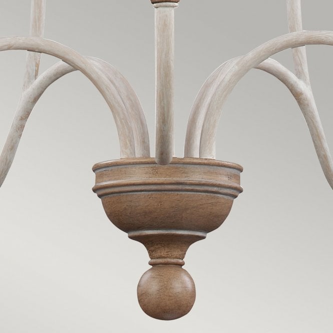 Hartsville 5 Light Chandelier In Chalk Washed / Beachwood Finish