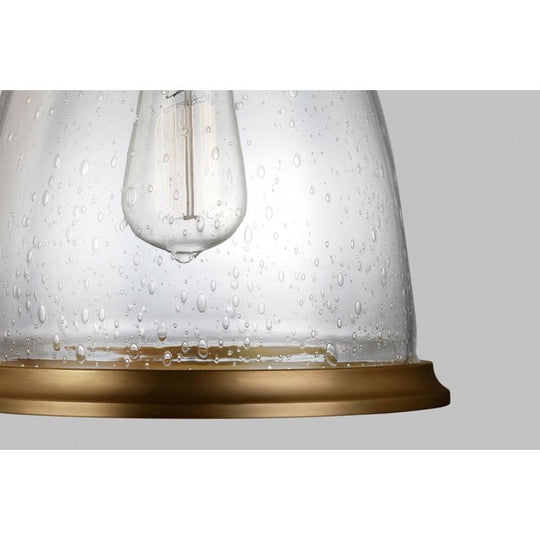 Hobson 1 Light Medium Pendant In Aged Brass Finish