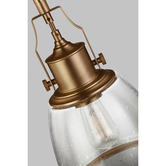 Hobson 1 Light Medium Pendant In Aged Brass Finish
