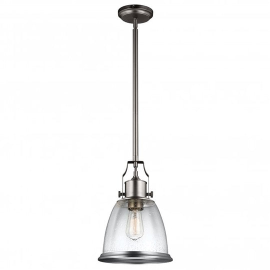 Hobson 1 Light Medium Pendant In Satin Nickel Finish