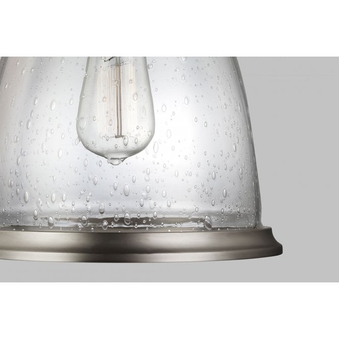 Hobson 1 Light Medium Pendant In Satin Nickel Finish