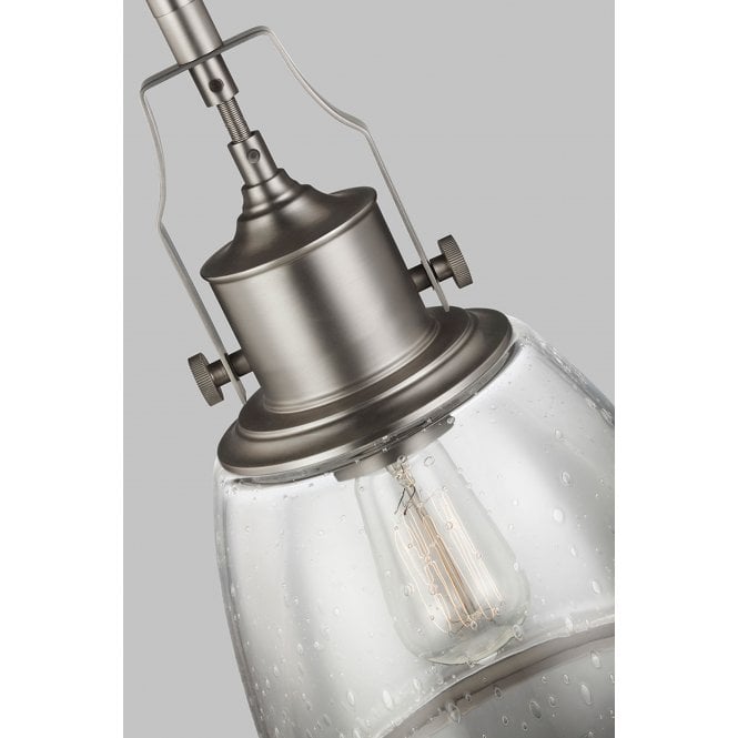 Hobson 1 Light Medium Pendant In Satin Nickel Finish