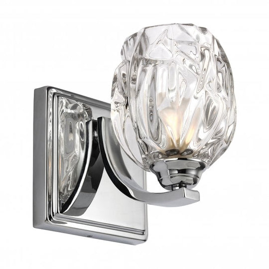 Kalli 1 Light Bathroom Wall Light In Polished Chrome Finish