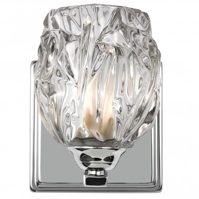 Kalli 1 Light Bathroom Wall Light In Polished Chrome Finish