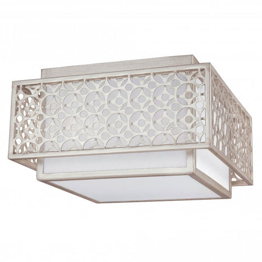 Kenney 2 Light Flush Mount In Sunrise Silver Finish