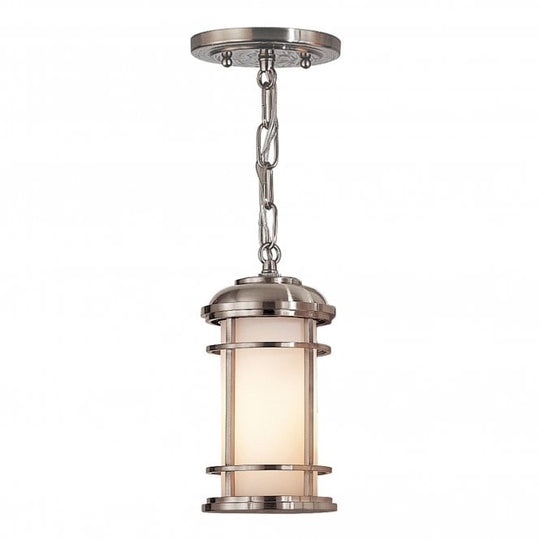 Lighthouse 1 Light Small Chain Lantern In Brushed Steel Finish