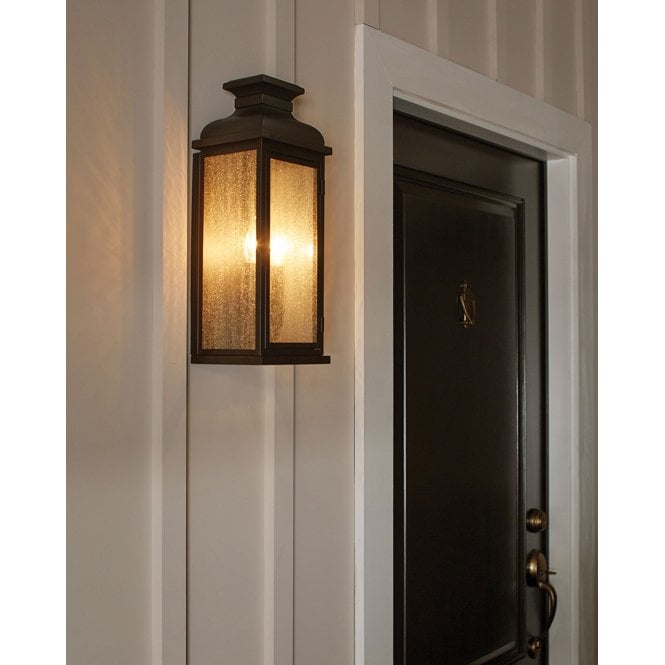 Pediment 2 Light Medium Wall Lantern In Dark Aged Copper Finish