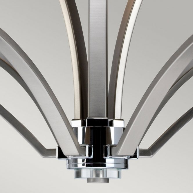 Prospect Park 9 Light Chandelier In Satin Nickel / Chrome Finish