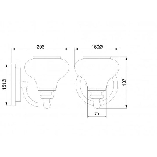 Ainsley 1 Light Bathroom Wall Light In Polished Chrome Finish