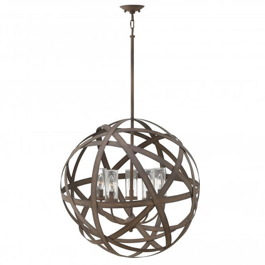 Carson 5 Light Outdoor Chandelier In Vintage Iron Finish