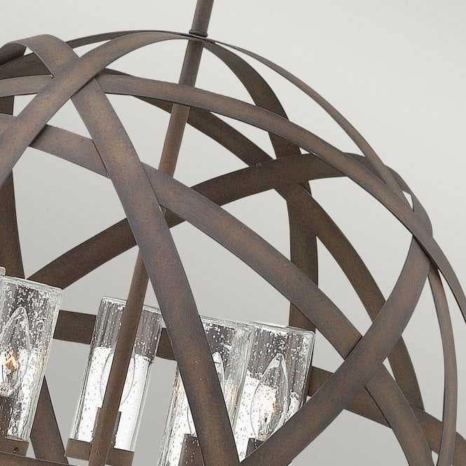 Carson 5 Light Outdoor Chandelier In Vintage Iron Finish