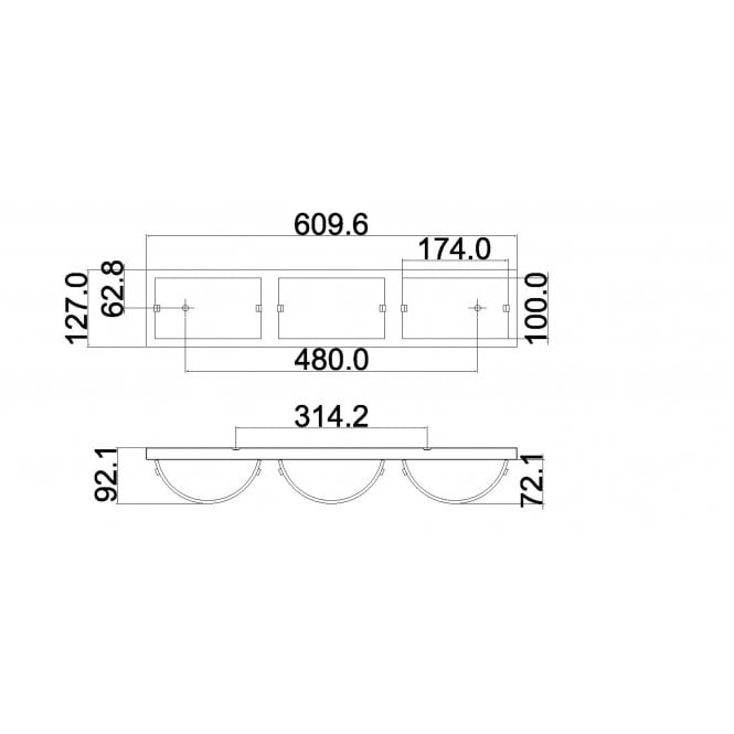 Daphne 3 Light Bathroom Wall Light In Polished Chrome Finish