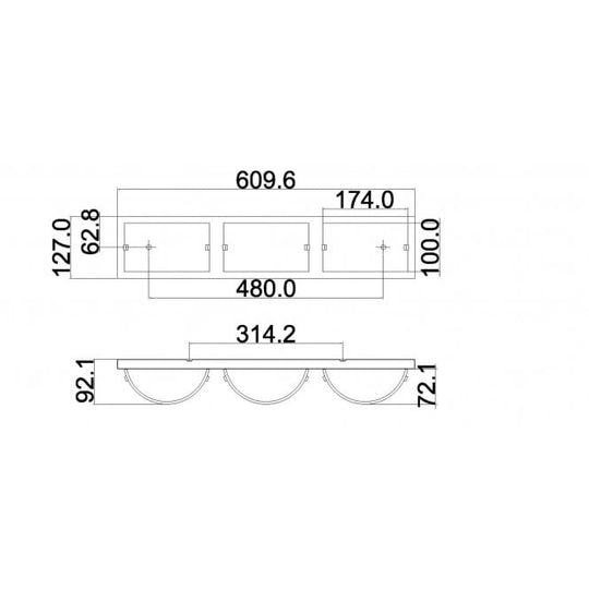 Daphne 3 Light Bathroom Wall Light In Polished Chrome Finish