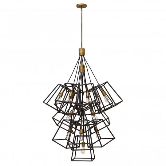Fulton 13 Light Large Foyer Chandelier In Bronze Finish