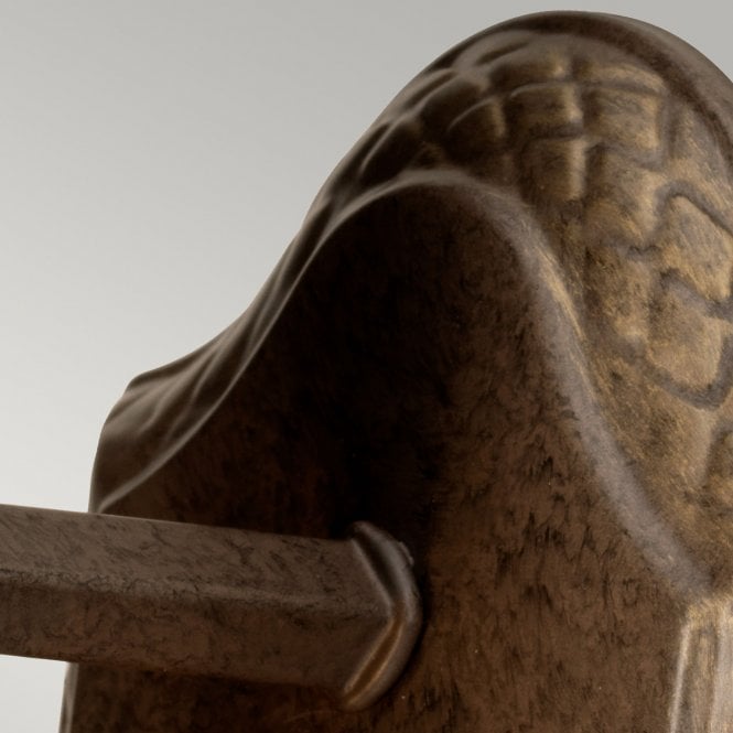 Plantation 1 Light Bathroom Wall Light In Pearl Bronze Finish