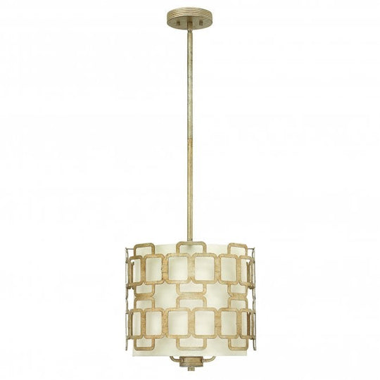 Sabina 3 Light Pendant In Silver Leaf Finish
