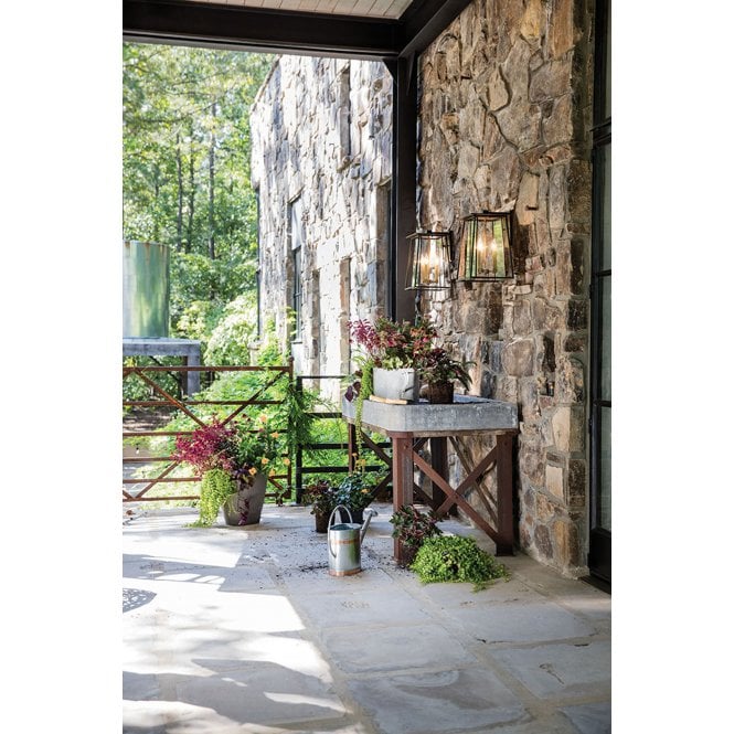 Walker 2 Light Large Wall Lantern In Buckeye Bronze Finish