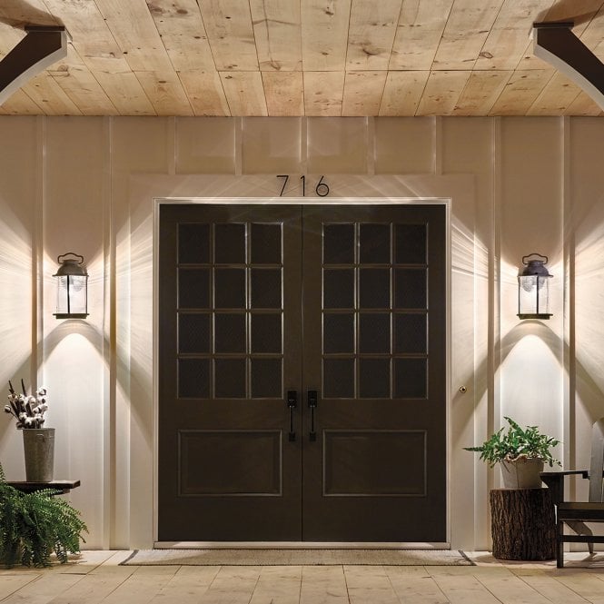 Ashland Bay 1 Light Large Wall Lantern In Weathered Zinc Finish